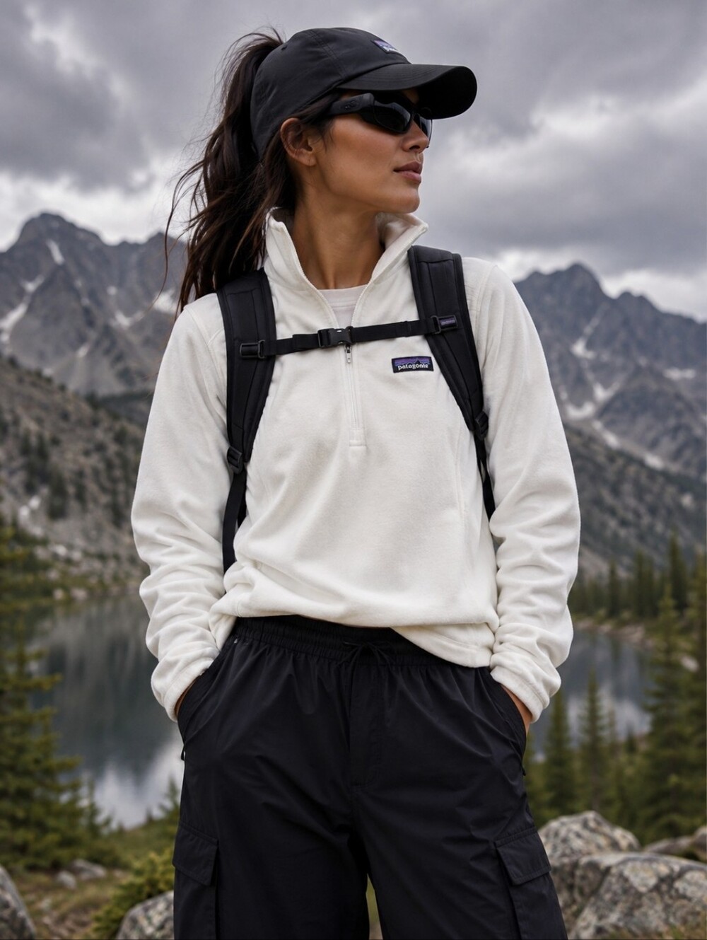 Patagonia Better Sweater 1/4 Zip Fleece Women’s White XS Pullover Lightweight